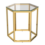5. "Fleur 3pc Accent Table Set in Gold - Beautifully crafted furniture for modern interiors"