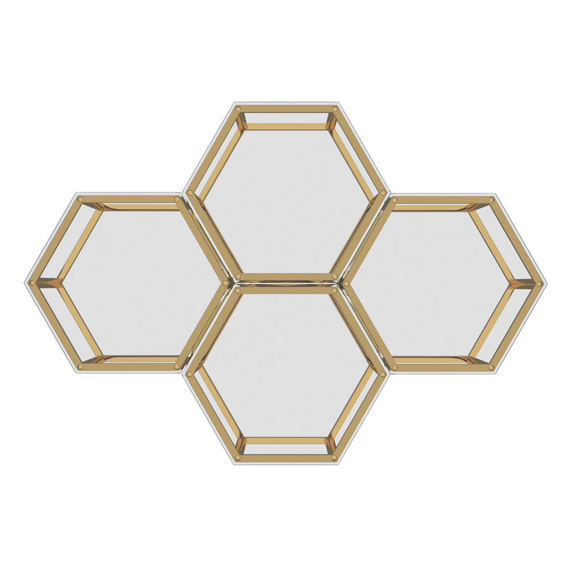7. "Fleur 4pc Accent Table Set in Gold - Beautifully crafted furniture for modern interiors"