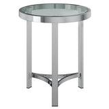 3. "Medium-sized Chrome Accent Table - Perfect for adding a touch of elegance to any room"