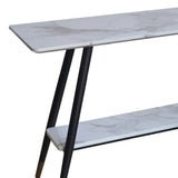 5. "Emery 2-Tier Console Table - Durable and Sturdy Construction"
