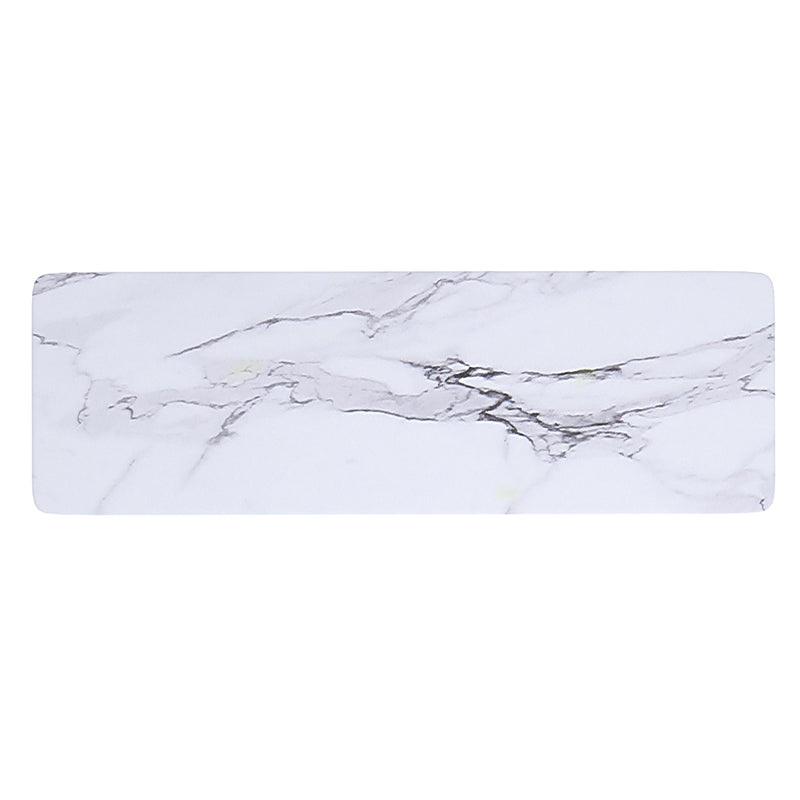 6. "White Faux Marble Console Table - Easy to Clean and Maintain"