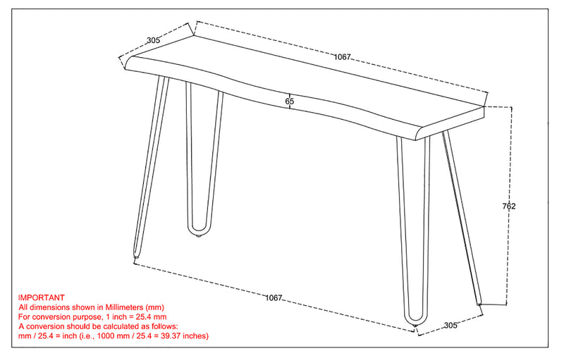 8. "Natural and Black Nila Console/Desk - Create an Organized and Productive Workspace"