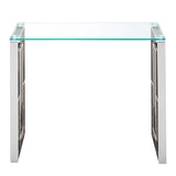 4. "Eros Console/Desk in Silver - Versatile and multi-purpose furniture for any room"