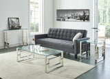 6. "Eros Console/Desk in Silver - Durable construction for long-lasting use"
