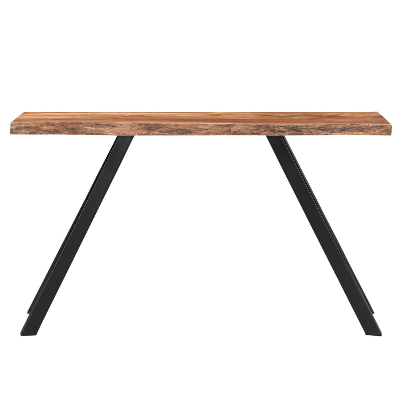 3. "Medium-sized Virag Console/Desk in Natural and Black - Perfect for Small Spaces"