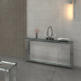 2. "Silver Estrel Console Table - Stylish and functional home decor"