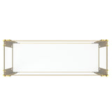 5. "Luxurious Estrel Console Table in Gold for upscale living spaces"