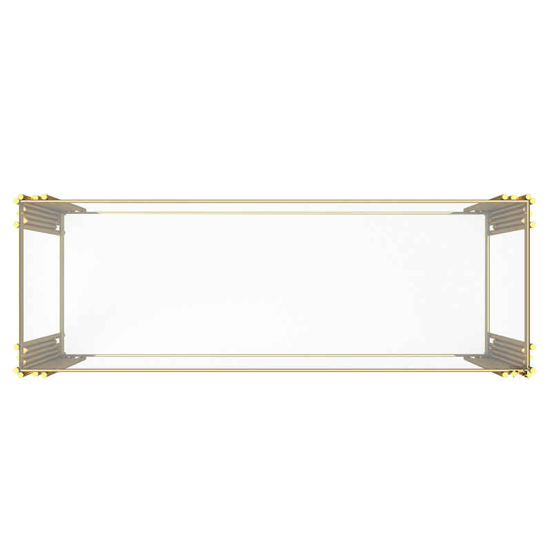 5. "Luxurious Estrel Console Table in Gold for upscale living spaces"