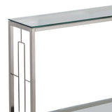 4. "Chrome Console Table - Athena Collection for a touch of elegance"
