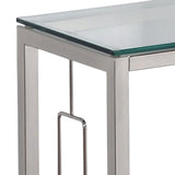 7. "Modern Chrome Console Table - Athena Collection for a chic look"