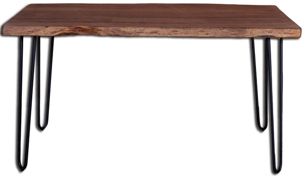 1. "Sustainable wooden dining table with organic finish"