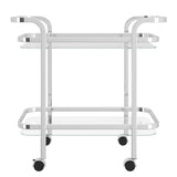 3. "Zedd bar cart in chrome finish - Ideal for entertaining guests"