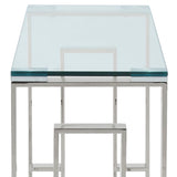 7. "Durable and sturdy Eros Desk in Silver for long-lasting use"