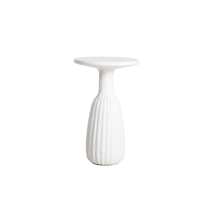 1. "Accent Side Table - Tall with sleek design and ample storage space"