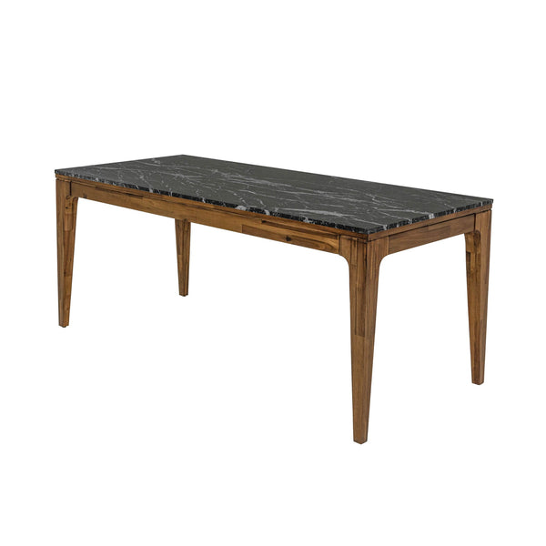 1. "Elegant Allure Dining Table with glass top and wooden base"