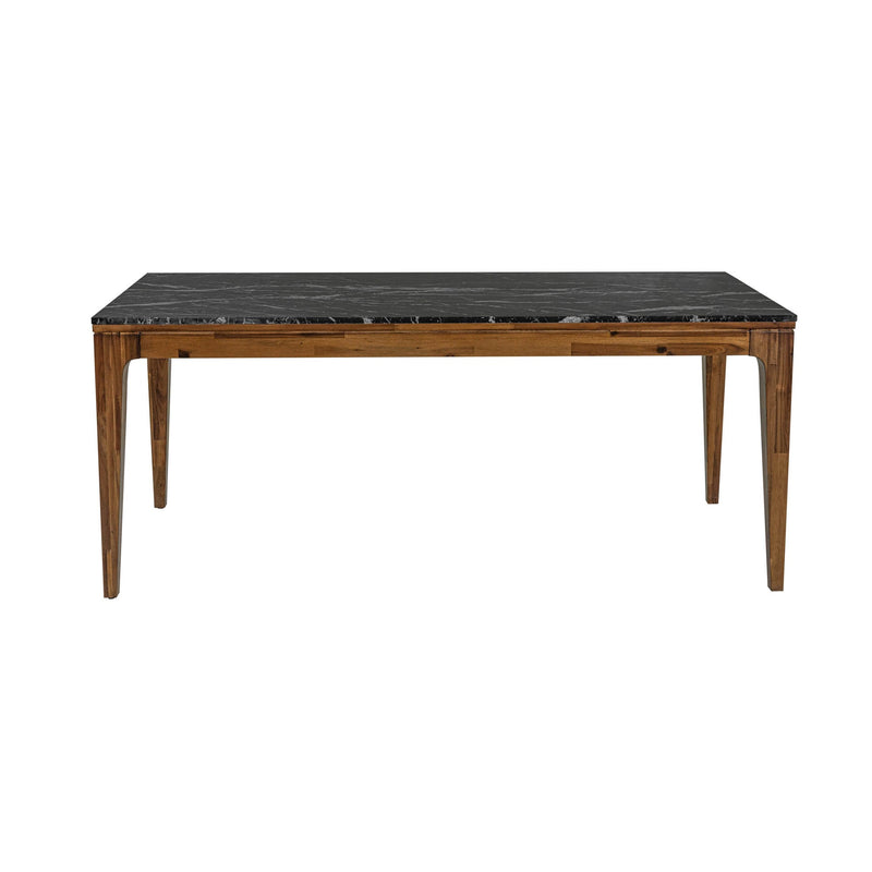 3. "Stylish Allure Dining Table with unique geometric pattern on the tabletop"