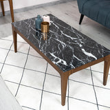 9. "Allure Coffee Table - Ample surface area for displaying decor or serving drinks and snacks"