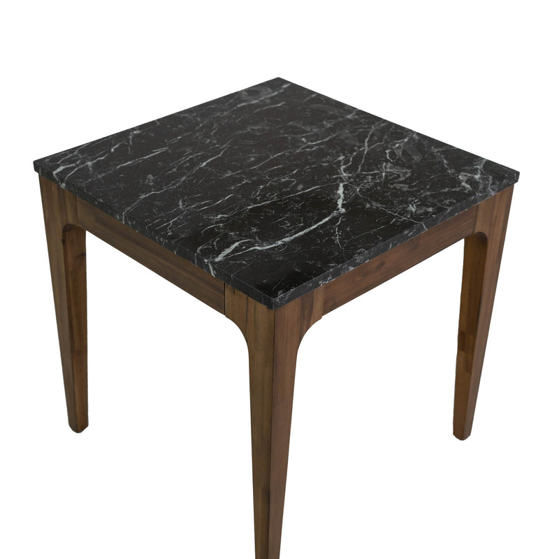 5. "Durable Allure Side Table - Square with sturdy metal frame"