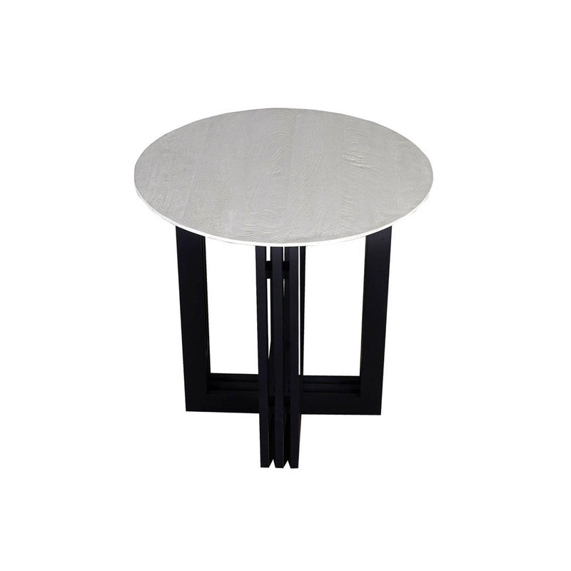 4. "Elegant Arcadia Side Table with a contemporary glass top"