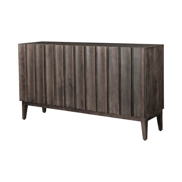 1. "Modern vertical sideboard with ample storage space"