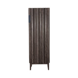 2. "Tall cabinet with left door handle - spacious and stylish organization for any room"