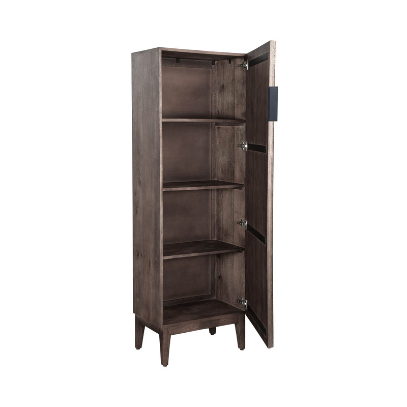 3. "Vertical storage cabinet with left door handle - maximize space with this functional and elegant design"