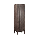 1. "Vertical tall cabinet with adjustable shelves for versatile storage"