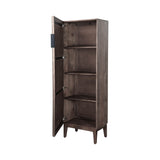 4. "Versatile vertical tall cabinet with multiple compartments for easy organization"