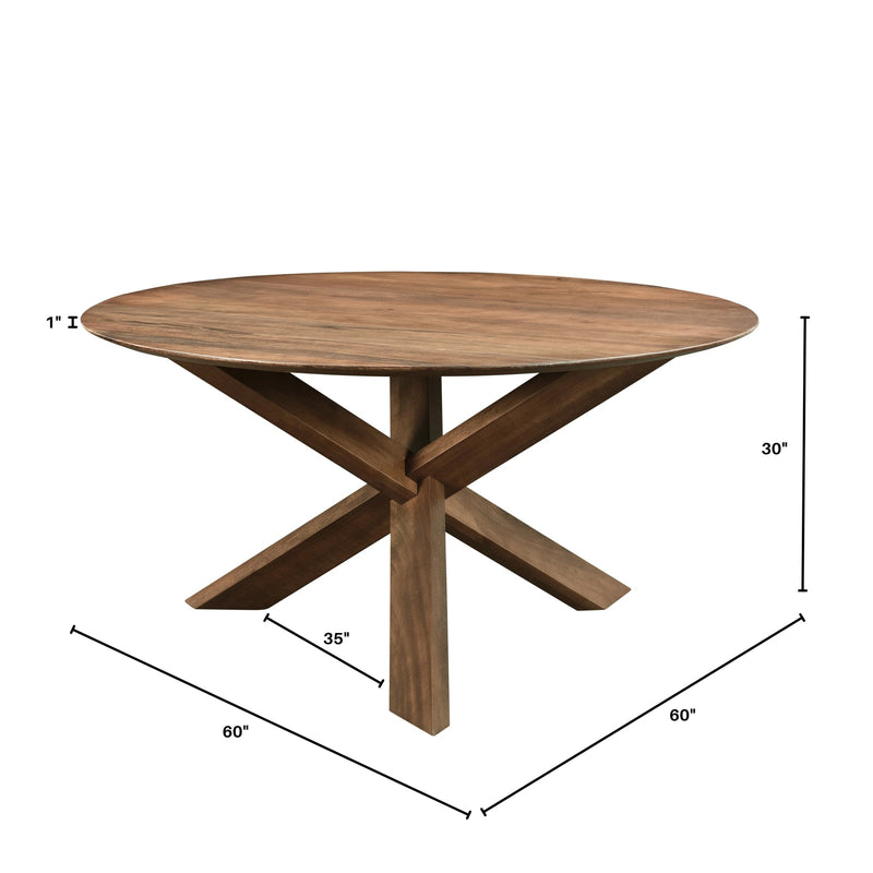 5. "Contemporary Round 3 Legged Dining Table with Minimalist Style"