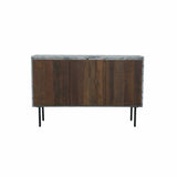 3. "Rustic Reclaimed 3 Door Sideboard with vintage charm"