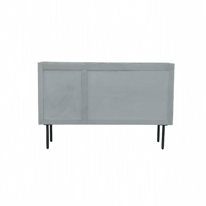 7. "Durable Reclaimed 3 Door Sideboard made from reclaimed wood"