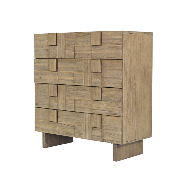 1. "Atlantis 5 Drawer Chest in sleek black finish"