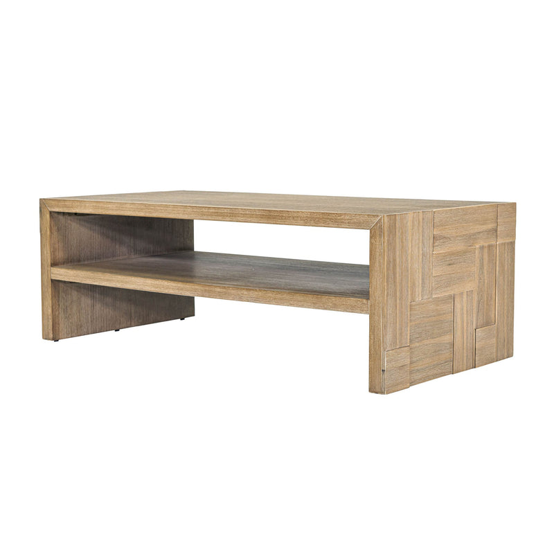 1. "Atlantis Coffee Table with sleek modern design and tempered glass top"
