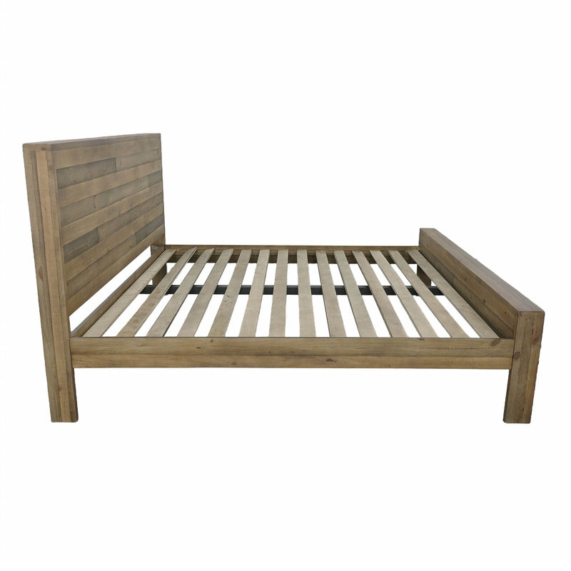 5. "Campestre Modern King Bed featuring a sturdy frame and plush cushioning"