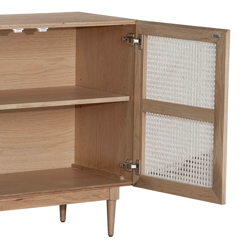 6. Functional Cane Sideboard - Natural with adjustable shelves