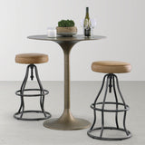 3. "Functional Bombay Round Counter Table with ample surface space"