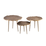 1. "Sari Cluster Tables, Set Of 3 - Handcrafted Indian Furniture"