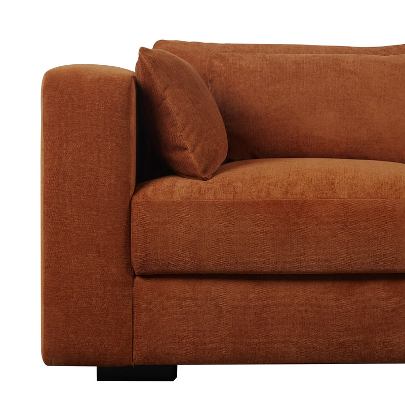 5. Medium-sized Las Vegas Clive Sofa - Terracotta Chenille upholstery for a cozy seating experience