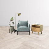 12. "Colton Nightstand with adjustable feet for added stability"