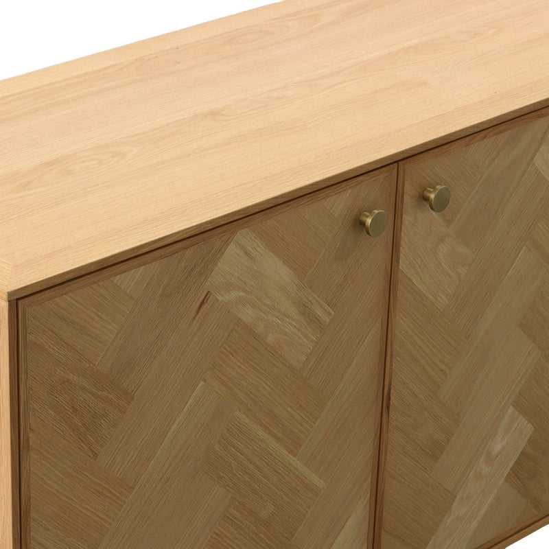 8. "Image of the Colton Sideboard displaying its ample storage capacity and smooth surface"