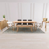 2. "Brass-accented Colton Small Dining Bench - perfect for compact dining spaces"
