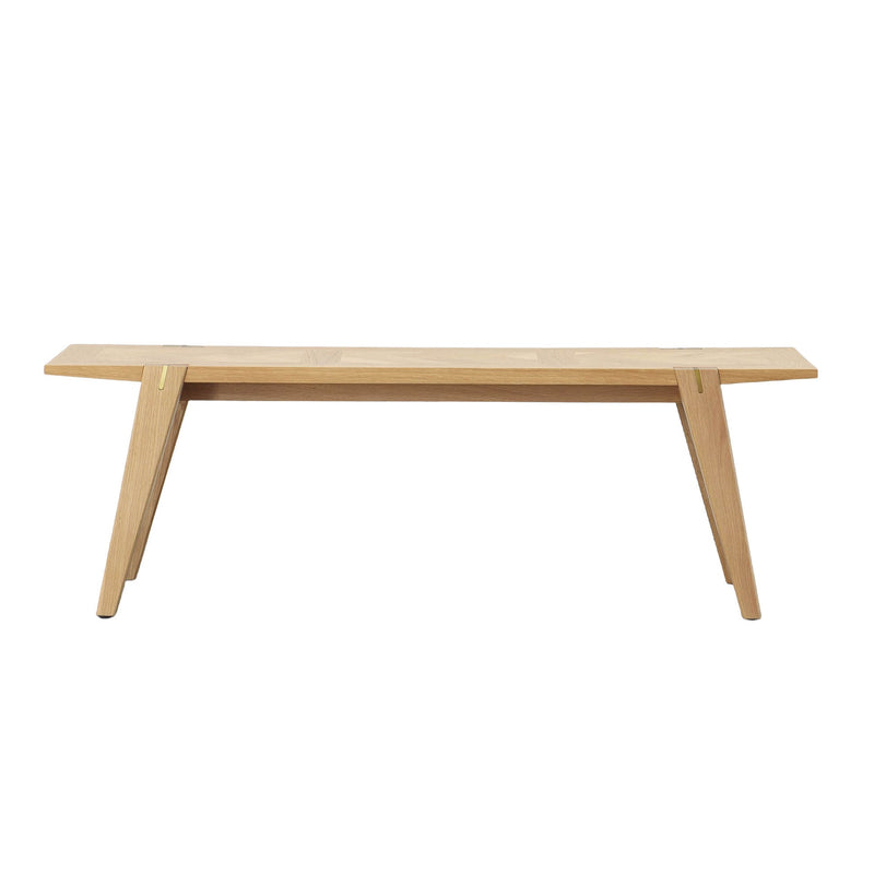 3. "Medium-sized Colton Dining Bench with Brass detailing - a versatile addition to any dining area"