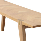 5. "Brass-accented Colton Bench - a chic and comfortable choice for dining rooms"