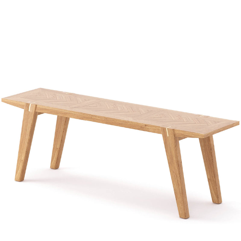 1. "Colton Large Dining Bench with Brass accents - Elegant and versatile seating option"