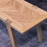 4. "Brass-accented Colton Bench - Perfect for modern dining rooms"