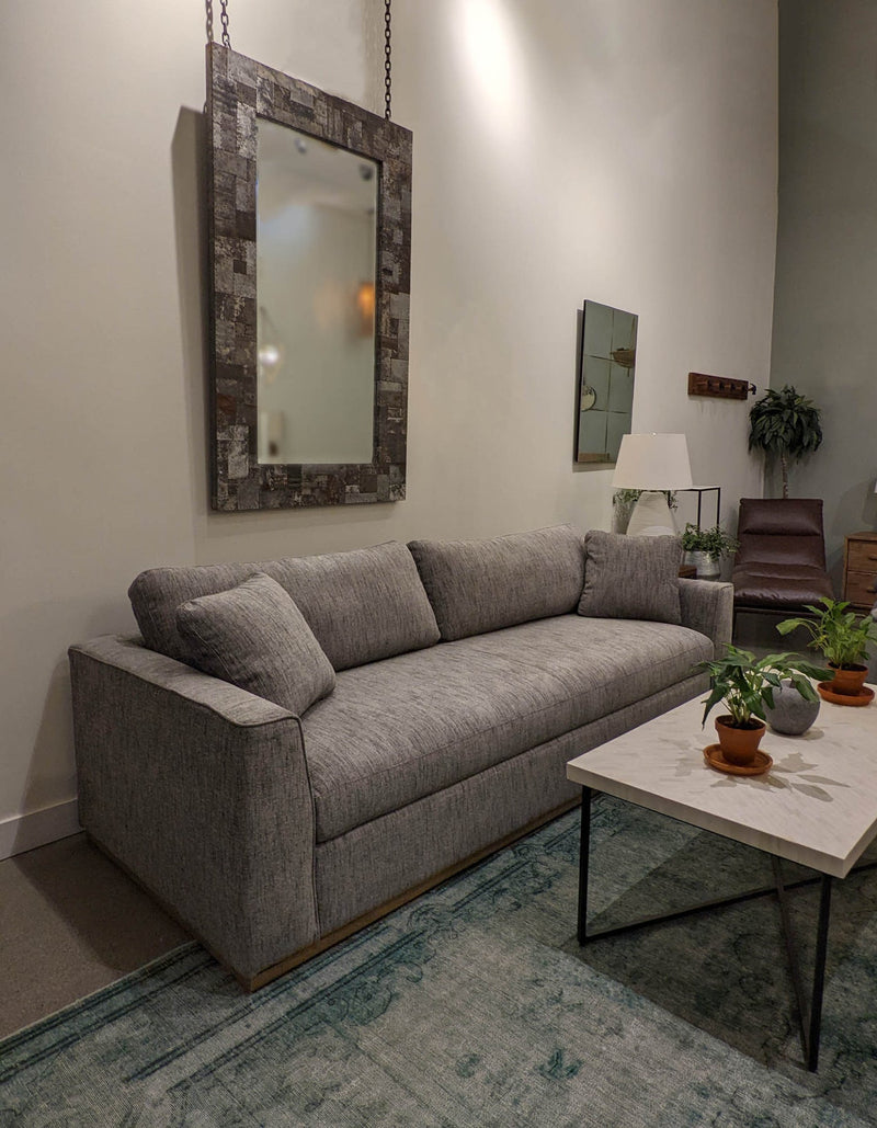 11. "Anderson Sofa - Woven Charcoal with plush cushions for extra support"