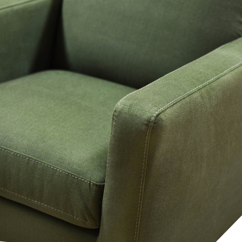 6. "Cooper Swivel Club Chair - Forrest Green for small spaces"