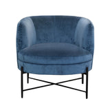 2. "Medium-sized Cami Club Chair - Velvet Teal with plush cushioning"