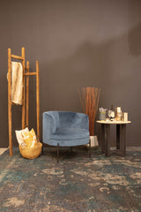 6. "Velvet Teal Cami Club Chair - ideal for small to medium-sized rooms"