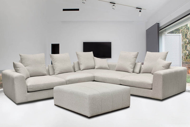 6. "Comfortable seating with Sullivan Sectional Rhf Sofa - Alba Stone"